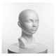 thumbnail image 2 of "Maniqui Exhibidor De Cabeza Unicel Belug Blanco ", 2 of 4