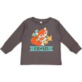 thumbnail image 3 of Inktastic Little Sister Woodland Fox Girls Girls Long Sleeve Toddler T-Shirt, 3 of 5