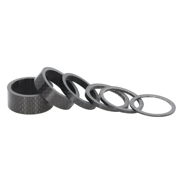 Arandela de vástago de horquilla delantera de bicicleta, juego de dirección de fibra de carbono para bicicleta, espaciador de juego de dirección para bicicleta, espaciadores de vástago de manillar de