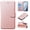 Pink, variant on Wallet Phone Case for Xiaomi Note 10 with Card Holder and Stand Function Black