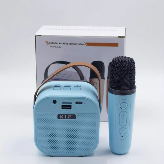Becaristey Trendy Microphone Transmitter With Color Breathing Effect And Yun Has New Embeds Camera Grade Sky Blue Twin Wheat