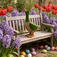thumbnail image 4 of TechToyHub Duck Statue Garden Decor,13.8 Inch Resin Flocked Wicker-Look Outdoor Decorative Ornament for Yard Patio Lawn,Green Garden Swan Sculpture for Outdoor Courtyard Decor, 4 of 6