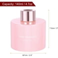 thumbnail image 2 of HARFINGTON Empty Glass Diffuser Bottle 140ml/4.7oz Refillable Fragrance Accessories Aromatherapy Jar Container for Replacement Reed Diffuser DIY Home Bathroom Pink with Gold Tone Cap, 2 of 6