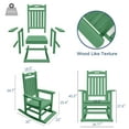 thumbnail image 6 of AreShark Outdoor Rocking Chair, All Weather Resistant Patio Rocking Chair, HDPE Porch Rocker for Deck, Balcony, 380lbs, Dark Green, 6 of 7