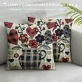 thumbnail image 3 of Wuche Valentines Day Pillow Covers Buffalo Plaid Dots Love Heart Balloons Vases Print Decorative Throw Pillows Outdoor Vintage Rustic Pillow Cases for Sofa Bed Living Room Decor, 3 of 5