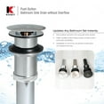 thumbnail image 4 of Keeney K820-76BN Push Button Bathroom Sink Drain Without Overflow, Brushed Nickel, 4 of 10