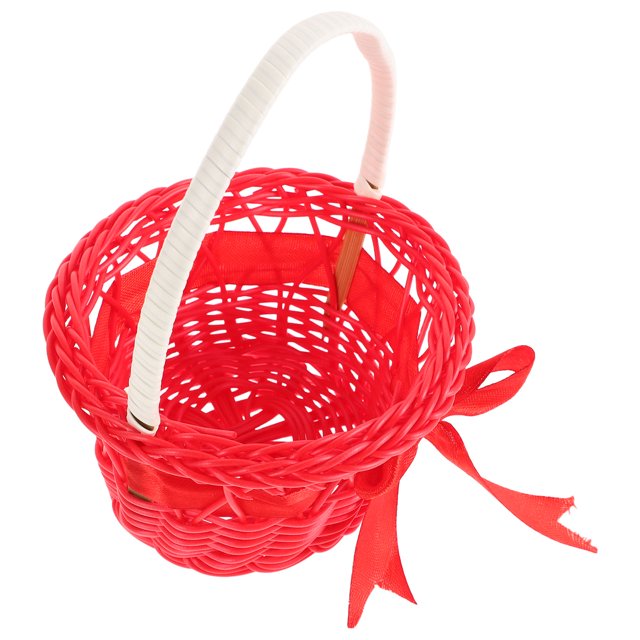 ADDHAT 5Ud Cestas Decorativas Redondas De Ratán Con Asa Para Organización Y Flores