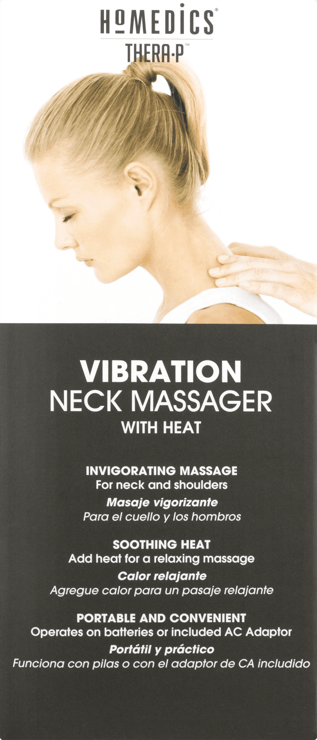 HoMedics Vibration Neck Massager With Heat, NMSQ-212-THP 