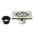 thumbnail image 4 of Kingston Brass BSF4267PN Watercourse 4-Inch Brass Square Grid Shower Drain with Hair Strainer in Polished Nickel, 4 of 4