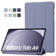thumbnail image 2 of For Samsung Tab A9 Case 8.7" Trifold PU Leaher Soft Back Stand Tablet Coque For Galaxy Tab A9 8.7 inch SM X110 X115 Case Funda Lavender Tab A9 8.7inch 2023, 2 of 6