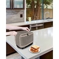 thumbnail image 3 of Country Star Plaid Toaster Cover 4 Slice, Large Kitchen Appliance Covers, Black Retro American Farm Barn Berry Toaster Oven Cover with Loop, Bread Machine Cover Polyester Dust Cover Protection, 3 of 4