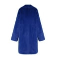 thumbnail image 5 of QSAWXQZ Women's Long Faux Fur Coat Long Sleeve Open Front Lapel Collar Shaggy Jacket Winter Warm Outerwear Blue 2XL, 5 of 7