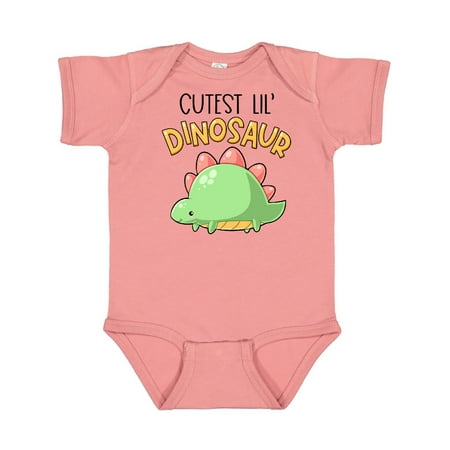 

Inktastic Cutest Lil Dinosaur with Cute Stegosaurus Gift Baby Boy or Baby Girl Bodysuit