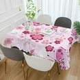 thumbnail image 5 of GZHJMY Pink Butterfly Tablecloth, Rectangle Waterproof Washable Polyester Table Cover for Picnic Dinner Holiday Party Decor, 54 x 54 Inch, 5 of 7