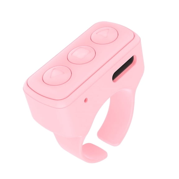 Scrolling Ring Remote for Shorts Video, Scroller Page Turner Clicker for APP Compatible with iPhone iPad Android Phone, Remote Shutter Control for Phone Camera pink