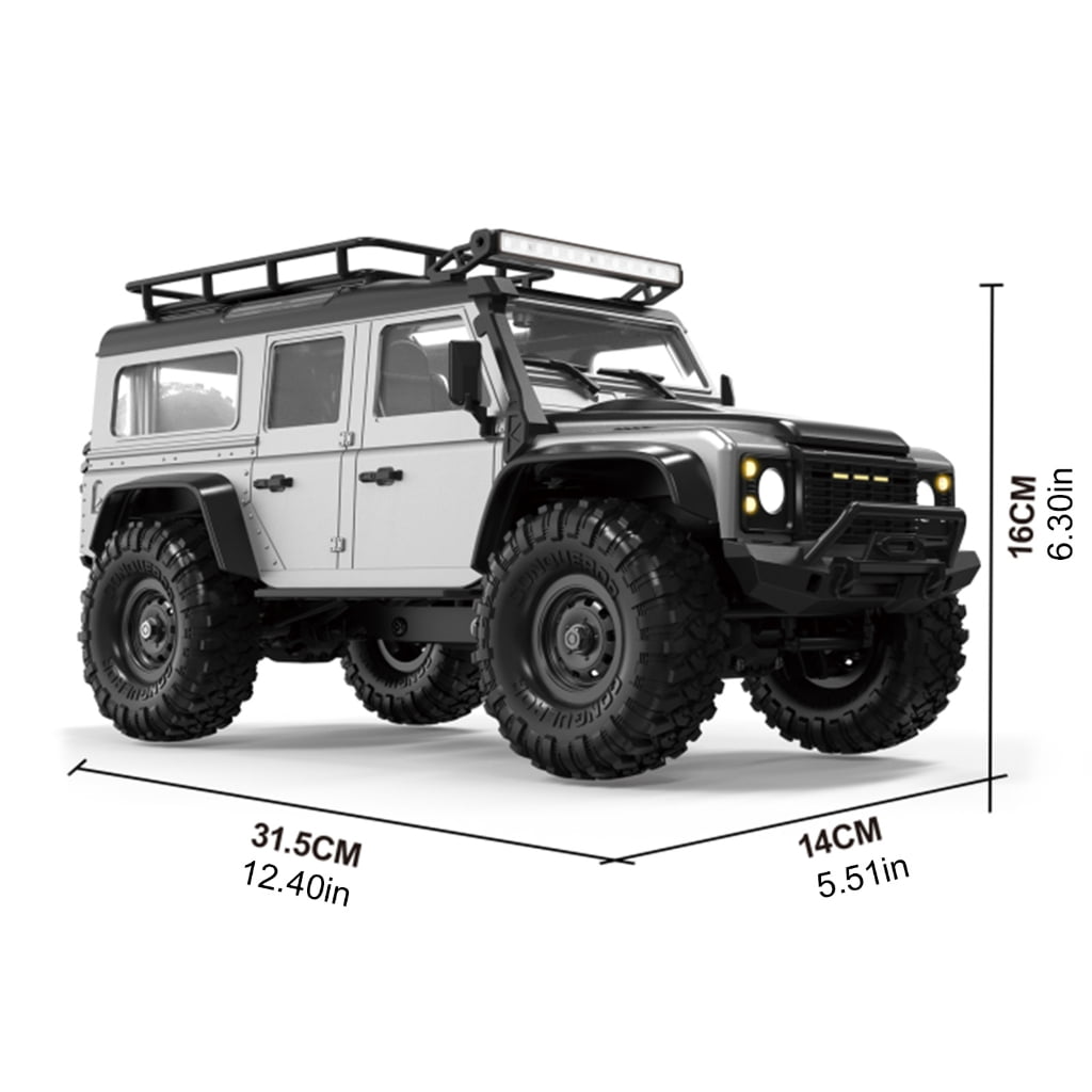 1/16 Remote Control Crawler Car Toy Powerful Motor Vehicle With LED Roof Lamp
