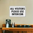 thumbnail image 5 of All Visitors Please Use Intercom Sign 8"x12" - Aluminum Tin Warning for Home Outdoor Garden, High-Visibility Instruction Decor for Property, 5 of 8