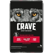CRAVE Grain Free Adult Dry Dog Food with Protein from Beef, 22 lb. Bag