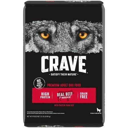 UPC: 0023100125435 | CRAVE Grain Free Adult Dry Dog Food with Protein from Beef 22 lb. Bag
