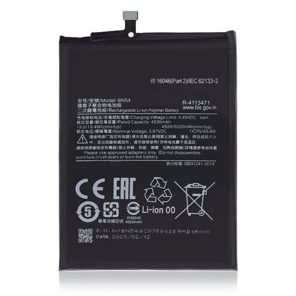 Replacement Replacement Battery Compatible For Xiaomi Redmi 9 (BN54)