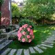 thumbnail image 4 of Flores artificiales, flores falsas, flores artificiales, decoración de flores simuladas, flor de manzano silvestre, plantación en el suelo, patio, maceta con clavo de tierra, geranio, decoración de su, 4 of 6