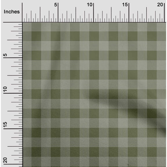 oneOone Organic Cotton Poplin Twill Fabric Gingham Check Printed Craft Fabric BTY 42 Inch Wide