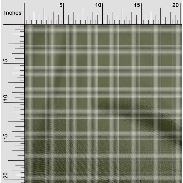 oneOone Tissu Polyester Lycra Tissu Imprimé à Carreaux Vichy 1 Yard 56 Pouces de Large