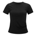 thumbnail image 2 of Ketyyh-chn99 Baby Girls Shirts Puff Short Sleeve Tshirts for Toddler Baby Clothes Basic Tees Summer Tops Black,10-11 Years, 2 of 4