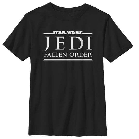 Boy's Star Wars Jedi: Fallen Order Classic Logo  Graphic Tee Black Small