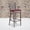 Burgundy Vinyl Seat/Clear Coated Metal Frame, variant on Emma + Oliver 2 Pack Clear Coated Ladder Back Metal Restaurant Barstool - Burgundy Vinyl Seat