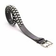 thumbnail image 6 of Fsjzc Men and Women Leather Rock Belt with Silver Bullet Studded Belt, Black, 6 of 6