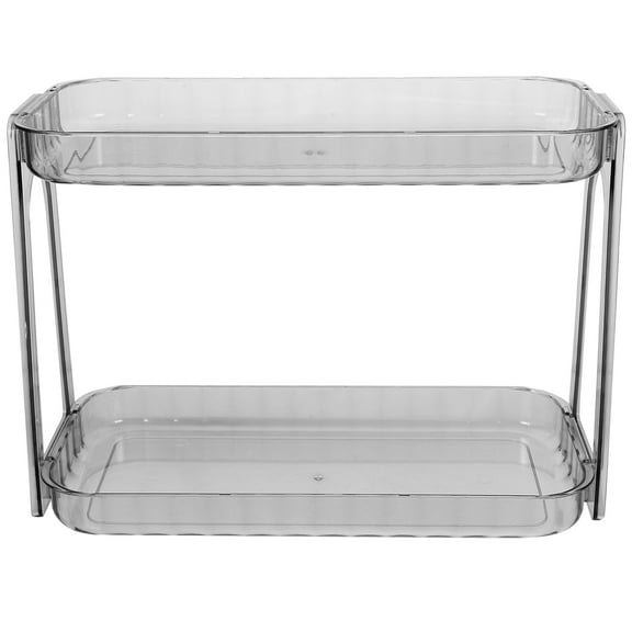 REACHISE 2-Tier Bathroom Vanity Tray Makeup Storage Rack Black