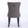 thumbnail image 3 of High-End Tufted Solid Wood Chair, Velvet Upholstered Dining Chair with Wood Legs, Suitable for Living Room, Dining Room, Beige, 3 of 9