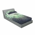 thumbnail image 3 of Ambesonne Fantasy Fitted Sheet & Pillow Sham Set, Underwater World Art, Queen, Green, 3 of 3