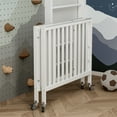 thumbnail image 3 of Fizzy Baby Foldable Baby Crib with Wheels Portable Baby Bed Travel Crib, White, 3 of 7