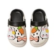 thumbnail image 6 of Lusa Summer Cute Beach Lightweight Kids Slippers with Holes and 3D Design of Rabbits & Carrots Boys and Girls Casual Thick-Soled Non- Sandals for Outdoor Play Wear White 10-11 Years, 6 of 6