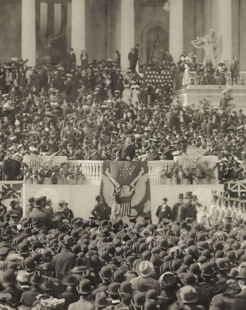 President Theodore Roosevelt Delivering His Inaugural Address At Us