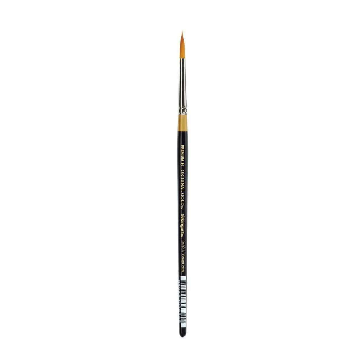 Kingart Original Gold, Oval and Round Floral Petal Series, Premium Golden Taklon Brushes, All Ages
