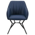 thumbnail image 6 of Miekor Furniture Blue and Gunmetal Upholstered Dining Chairs (Set of 2) W5U617, 6 of 9