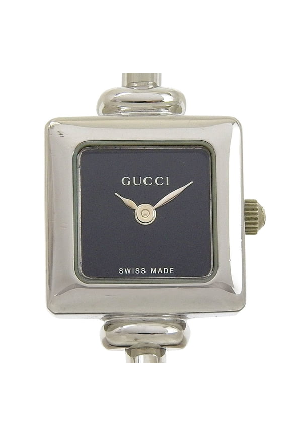 Pre-Owned Gucci Women's 1900L Stainless Steel Quartz Analog Watch with Black Dial
