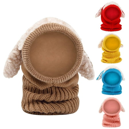 

Aompmsdx Warm Woolen Boys Coif Hats Girls Baby Scarf Winter Caps Hood Kids Kids Hatwinter Boy Hat