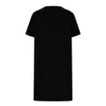 thumbnail image 4 of Sleep Shirts for Women Nightgown Short Sleeves T shirt Night Dress Round Neck Womans Nightgown with Pocket S-XXL Black, 4 of 7