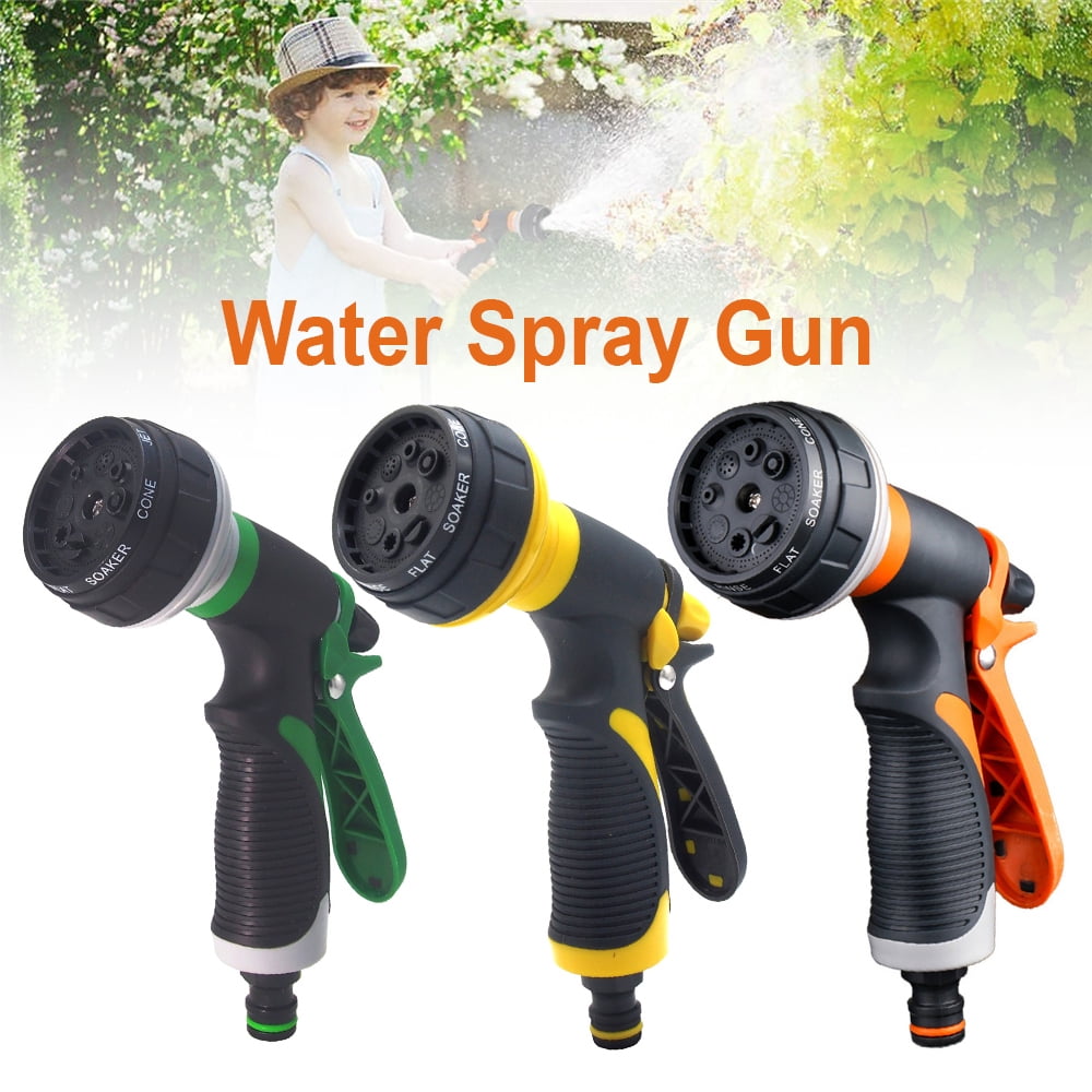 8 FunctionGarden Hose Water Spray Trigger Gun Universal  Nozzle multi 8 Setting 