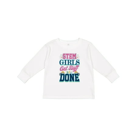 

Inktastic STEM Science Technology Engineering Math Girl Gift Toddler Toddler Girl Long Sleeve T-Shirt