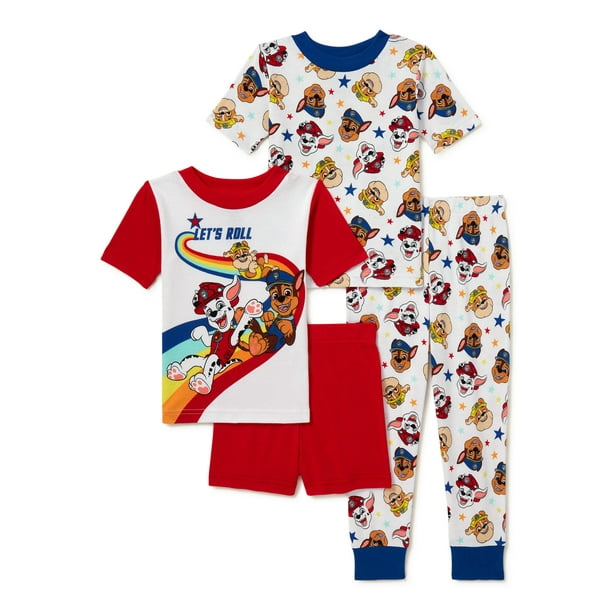 PAW Patrol Paw Patrol Toddler Boy Cotton Knit Pajamas, 4Piece Set