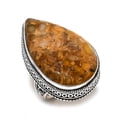 thumbnail image 2 of Natural Fossil Coral Gemstone Handmade 925 Sterling Silver Jewelry Ring S.6, 2 of 2