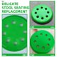 thumbnail image 3 of unbranded Asiento Plástico Redondo Verde Para Taburete Con Superficie Lisa Y Resistente, 3 of 7
