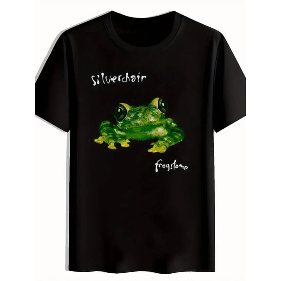 Silverchair Frogstomp Print Black Casual Crew Neck Retro Music Unisex T-Shirt up to size 5XL