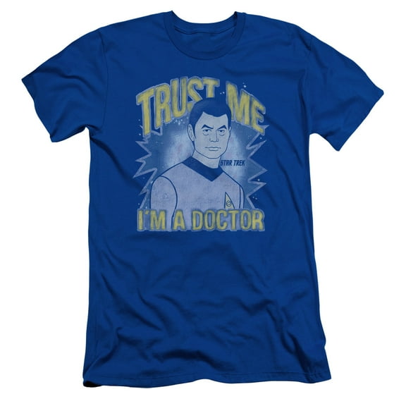 Star Trek Doctor Adult 30/1 T-Shirt Royal Blue