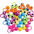 thumbnail image 6 of 72 Pieces Eyes Finger Puppet Eyeballs Ring Toy Googly Eyeball Ring for Kids Party Toy, 6 Colors, 6 of 7